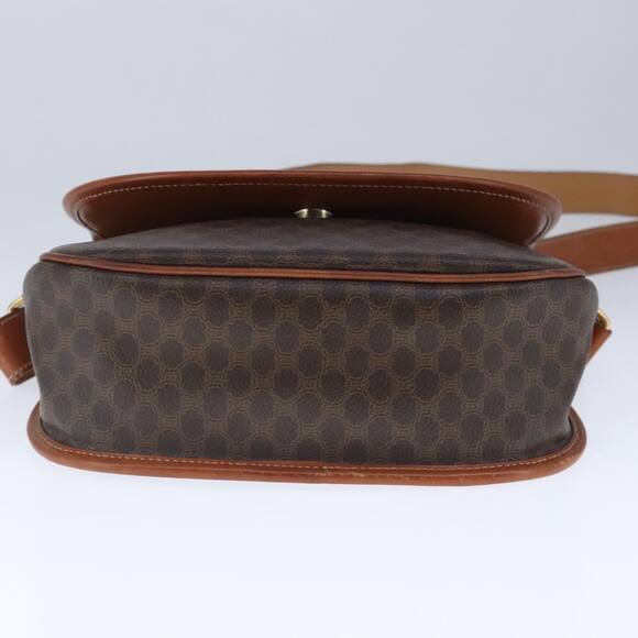 CELINE Macadam Canvas Shoulder Bag Pvc Leather Brown - Picture 9 of 13